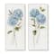 Stupell Industries Blue Hydrangea Long Stems Soft Vintage Florals,7" x 17"